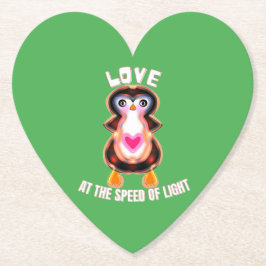 Porta-copo De Papel Pinguim Presente Amor à Velocidade da Luz