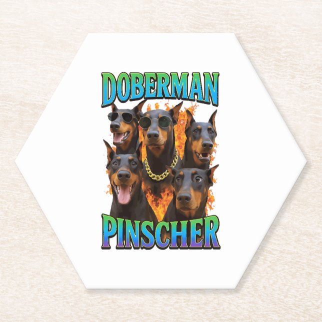 Porta-copo De Papel Pinscher Dobermann (Frente)