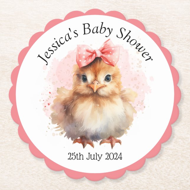 Porta-copo De Papel Pintinho de bebê bonito (Frente)