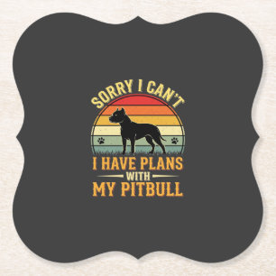 Porta-copo De Papel Pitbull Planeja Amante de Cão de Pôr do Sol Vintag