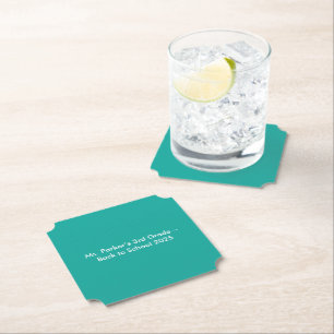 Porta-copo De Papel Plano de Fundo Verde-água – Textura de Volta às Au