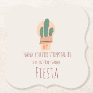 Porta-copo De Papel Planta de Cacto Moderna em Vaso Arco-íris de Festa