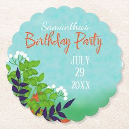 Porta-copo De Papel Plantas frescas no Bonito Jardim