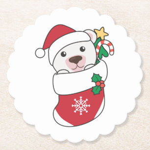 Porta-copo De Papel Polar Bear Natal Neve Inverno Polar