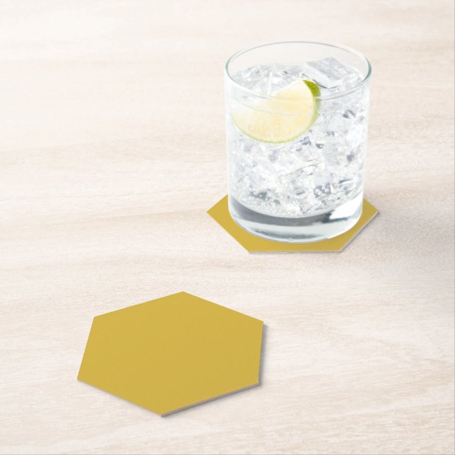 Porta-copo De Papel Ponta pontiaguda hexagonal dourada (Insitu)