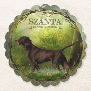 Porta-copo De Papel Ponteiro alemão curto,,SZANTA da Nemrod
