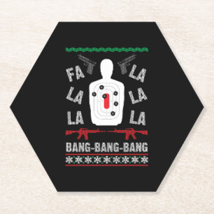 Porta-copo De Papel Ponto de Arma AR15 Suéter de Natal Feio Presente P