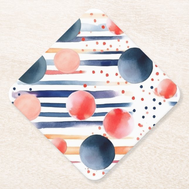 Porta-copo De Papel Pontos e faixas 5 (Frente)