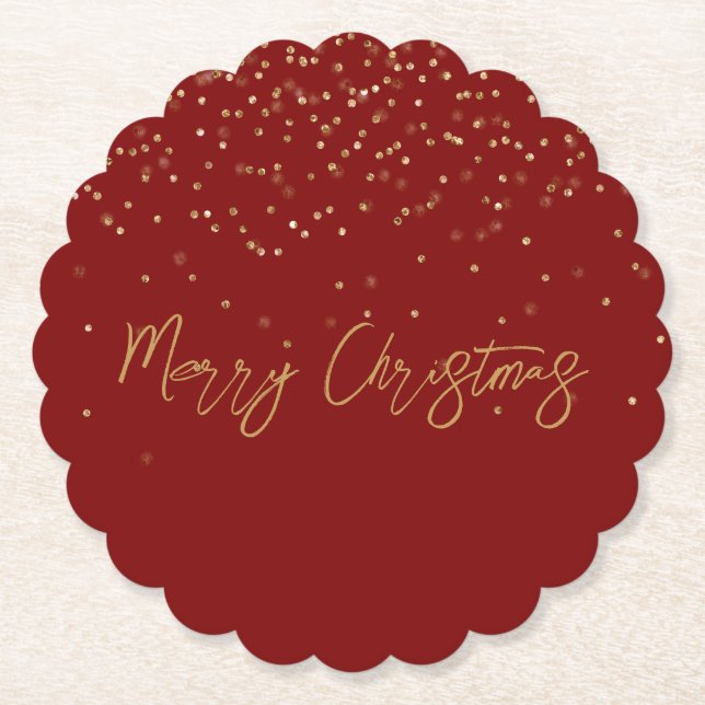 Porta-copo De Papel Pontos Sparkle de Nome Dourado Personalizado Verme (Frente)