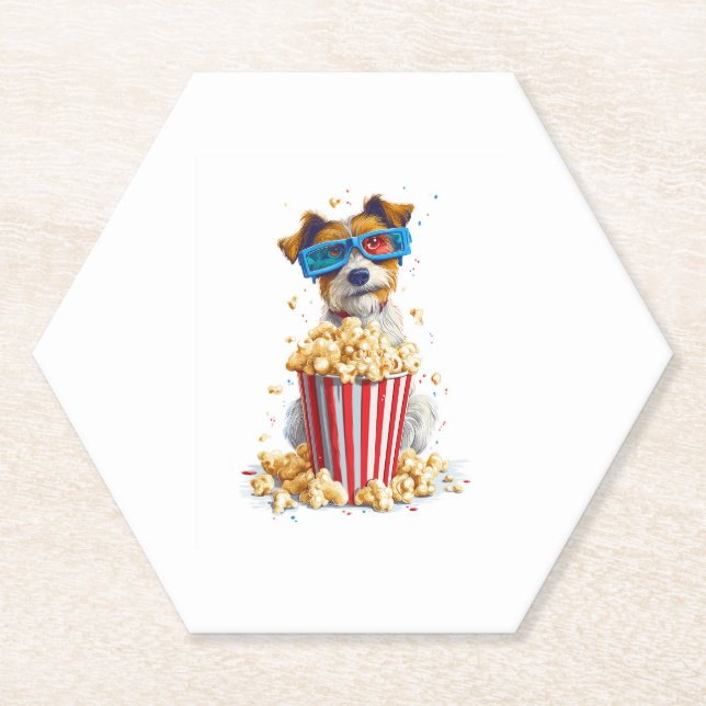 Porta-copo De Papel Popcorn Pup - Filme Noturno (Frente)