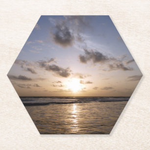 Porta-copo De Papel Pôr do sol sobre o mar árabe
