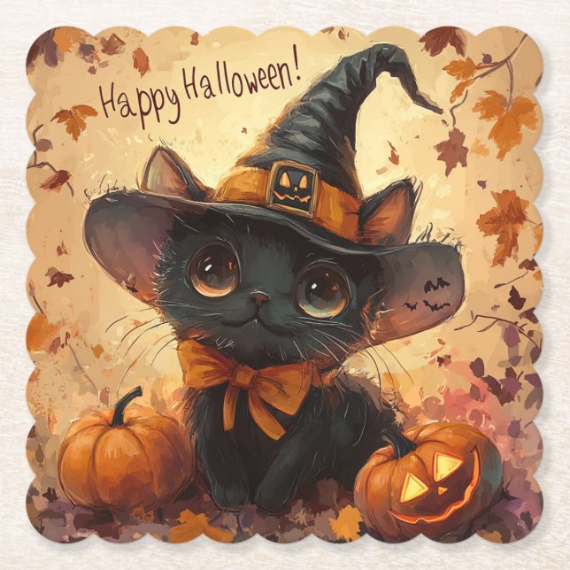 Porta-copo De Papel Porta copos de Halloween (Frente)