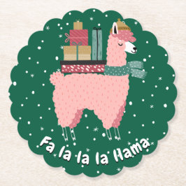 Porta-copo De Papel Porta copos de Holiday Llama - Fa la la llama