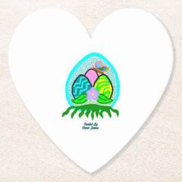 Porta-copo De Papel Porta copos de Papel Cardíaco de Ovos de Páscoa De