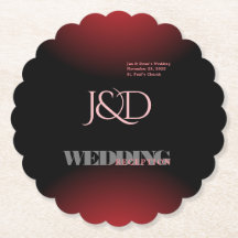 Porta copos de Papel Casado Monograma