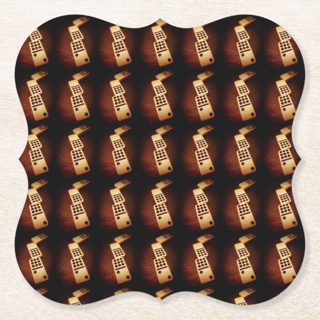 Porta-copo De Papel Porta copos de papel com efeito Domino (Frente)