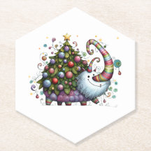 Porta copos de papel da árvore de Natal