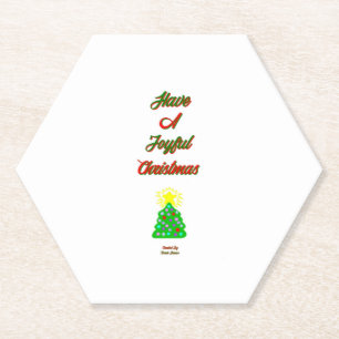 Porta-copo De Papel Porta copos de Papel de Hexágono Feliz de Natal