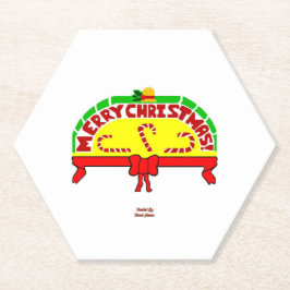 Porta-copo De Papel Porta copos de Papel Hexagon do cartões de natal