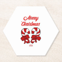 Porta copos de Papel Hexágono do Doces de Natal