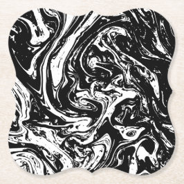 Porta-copo De Papel Porta copos de papel no estilo de mármore preto-br