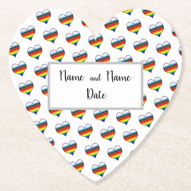 Porta-copo De Papel Porta copos de Papel Padrão do Arco-Íris (Frente)