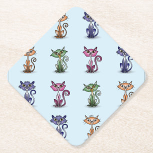 Porta-copo De Papel Porta copos de papel para gatos engraçada