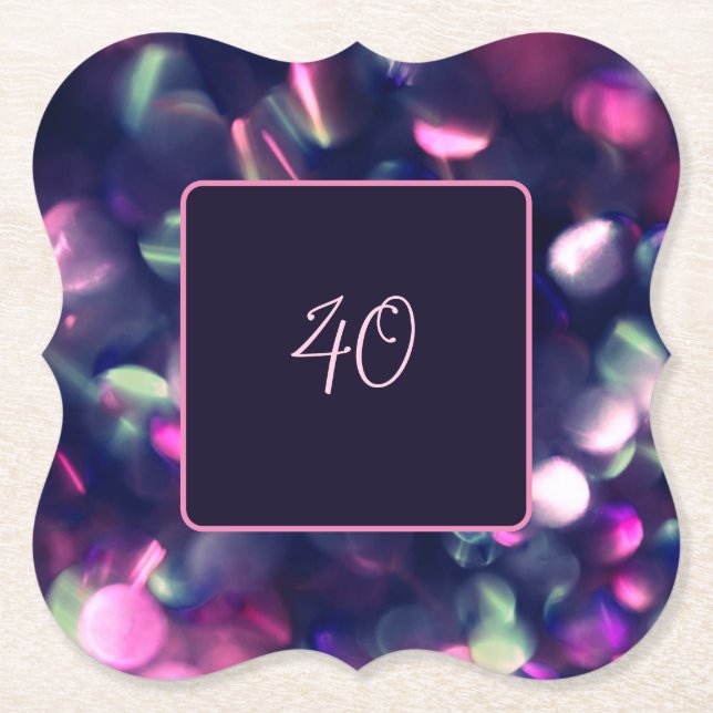 Porta-copo De Papel Porta copos de papel personalizável Berry Sparkle (Frente)