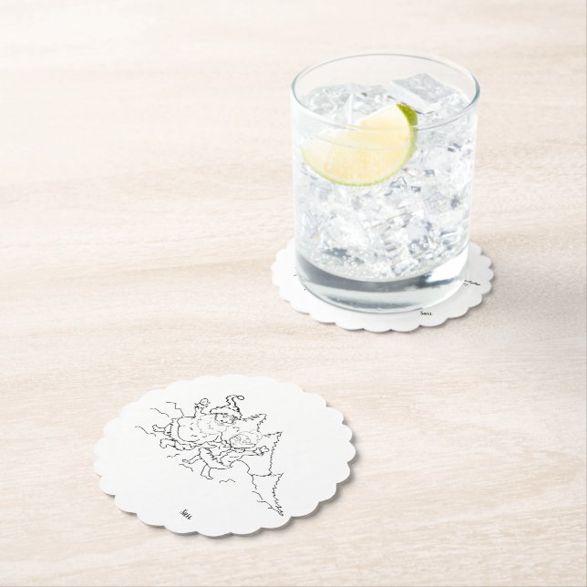 Porta-copo De Papel Porta copos de papel : Sr. e Sra. Claus (Insitu)