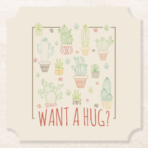 Porta-copo De Papel Porta copos    HugPaper Cactus