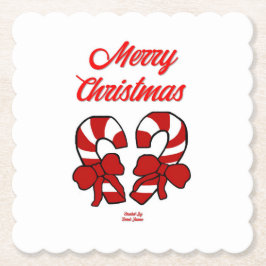 Porta-copo De Papel Porta copos Quadrada de Canas de Natal Escaloadas