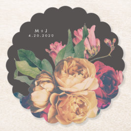 Porta-copo De Papel Porta copos Rosa de Mesa de Casamento Botânico Esc