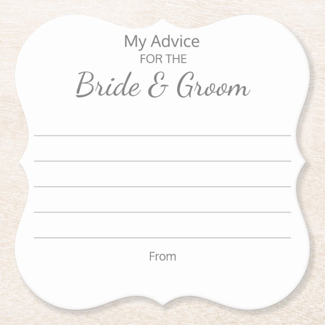 Porta-copo De Papel Portas copos de casamento (Frente)