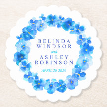 Portas copos de cor de água da flor da pântano azu