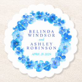 Porta-copo De Papel Portas copos de cor de água da flor da pântano azu