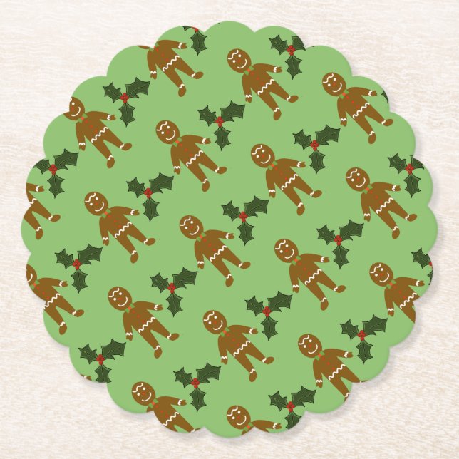 Porta-copo De Papel Portas copos de Natal do Gingerbird Man (Frente)