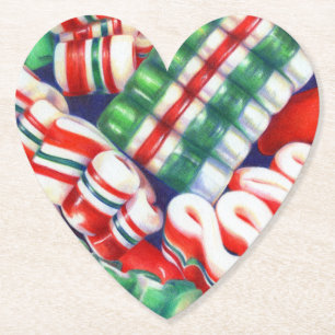 Porta-copo De Papel PORTAS COPOS de Papel Cardíaco CANDY RIBBON