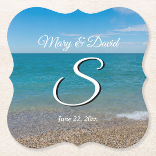 Porta-copo De Papel Portas copos de Papel de Casamento de Paraíso Azul