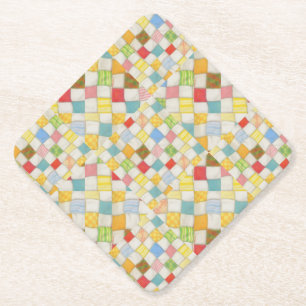 Porta-copo De Papel PORTAS COPOS de Papel Diamond QUILT MOSAIC
