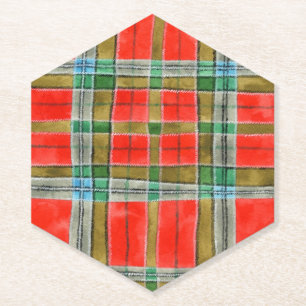 Porta-copo De Papel PORTAS COPOS de Papel do MAC BAIN TARTAN Pocil Hex