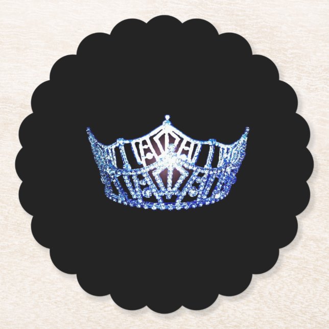 Porta-copo De Papel Portas copos de Papel Escalonadas da Miss América  (Frente)