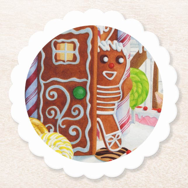 Porta-copo De Papel Portas copos de Papel Redondas para Scallol Scallo (Frente)