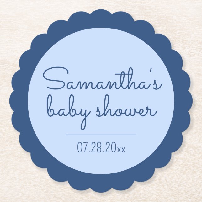 Porta-copo De Papel Portas copos Escalonadas de Chá de fraldas Azul (Frente)