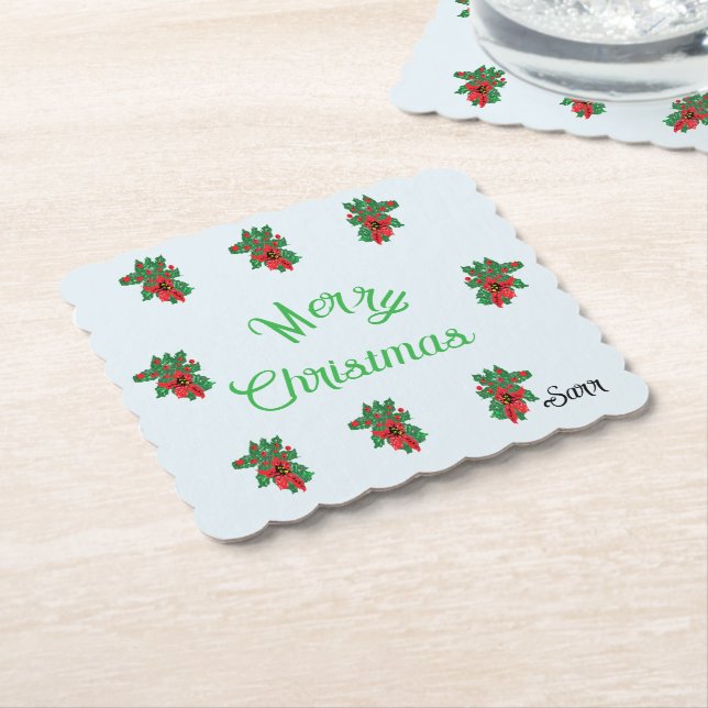 Porta-copo De Papel Portas copos: Feliz Natal (Angular)