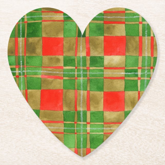 Porta-copo De Papel PORTAS COPOS MAC GREGOR TARTAN Heart Paper (Frente)