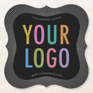 Porta-copo De Papel Porte-copos Personalizados Pretos com Logotipo Emp