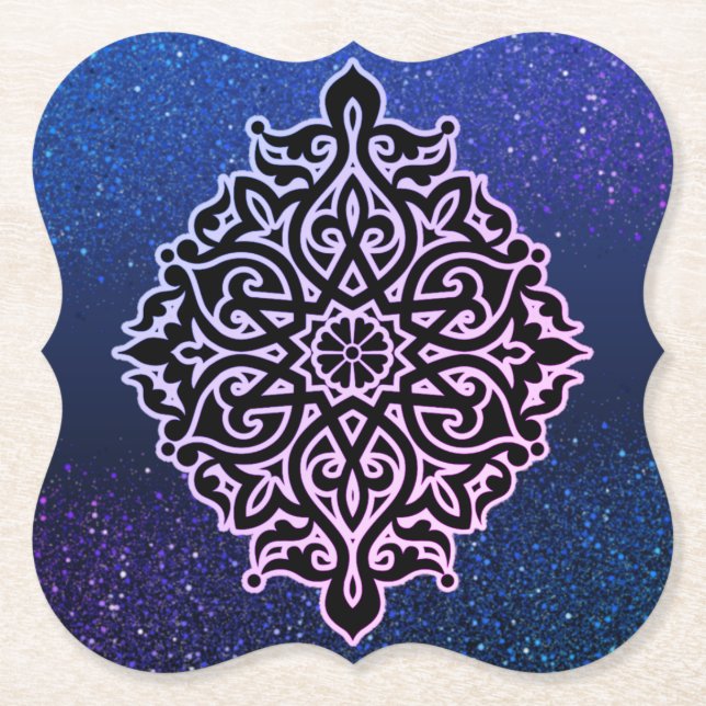 Porta-copo De Papel Posavasos de cartón azul con purina (Frente)