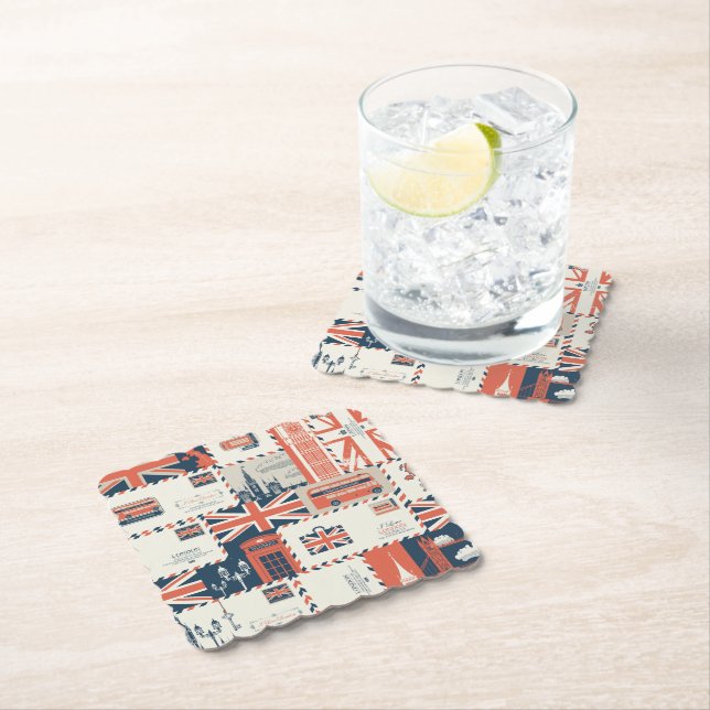Porta-copo De Papel Postar de Londres (Insitu)
