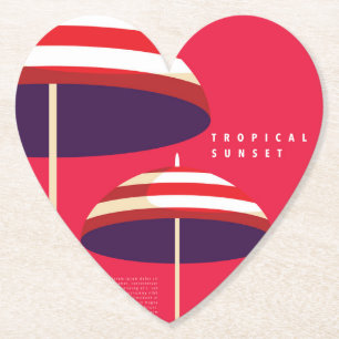 Porta-copo De Papel Poster de layout de verão
