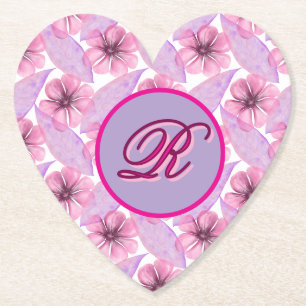 Porta-copo De Papel Pôster de padrão floral em aquarela personalizado